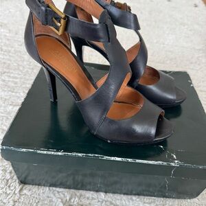 Vintage Ralph Lauren Black Strappy Heels